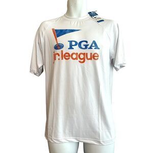 Men's or Women's Small Garb PGA Jr League White Short Sleeve Shirt Golf New NWT